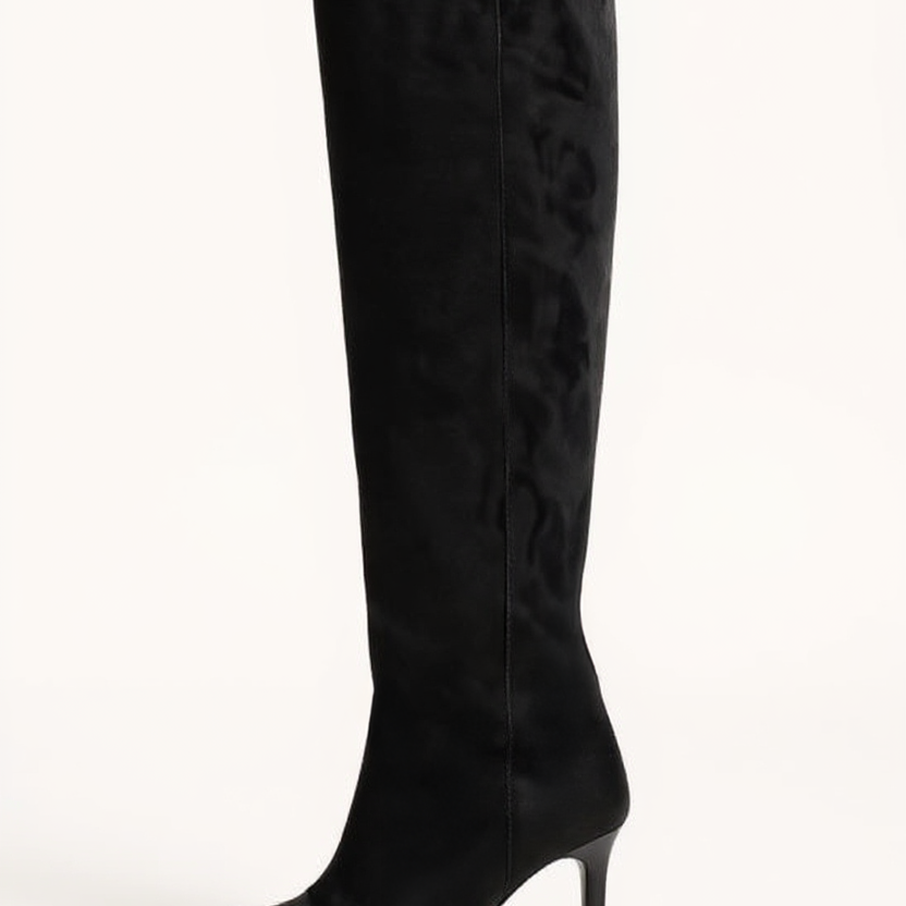 Women's Knee-High Boots - Pointed Toe & Stiletto Heel